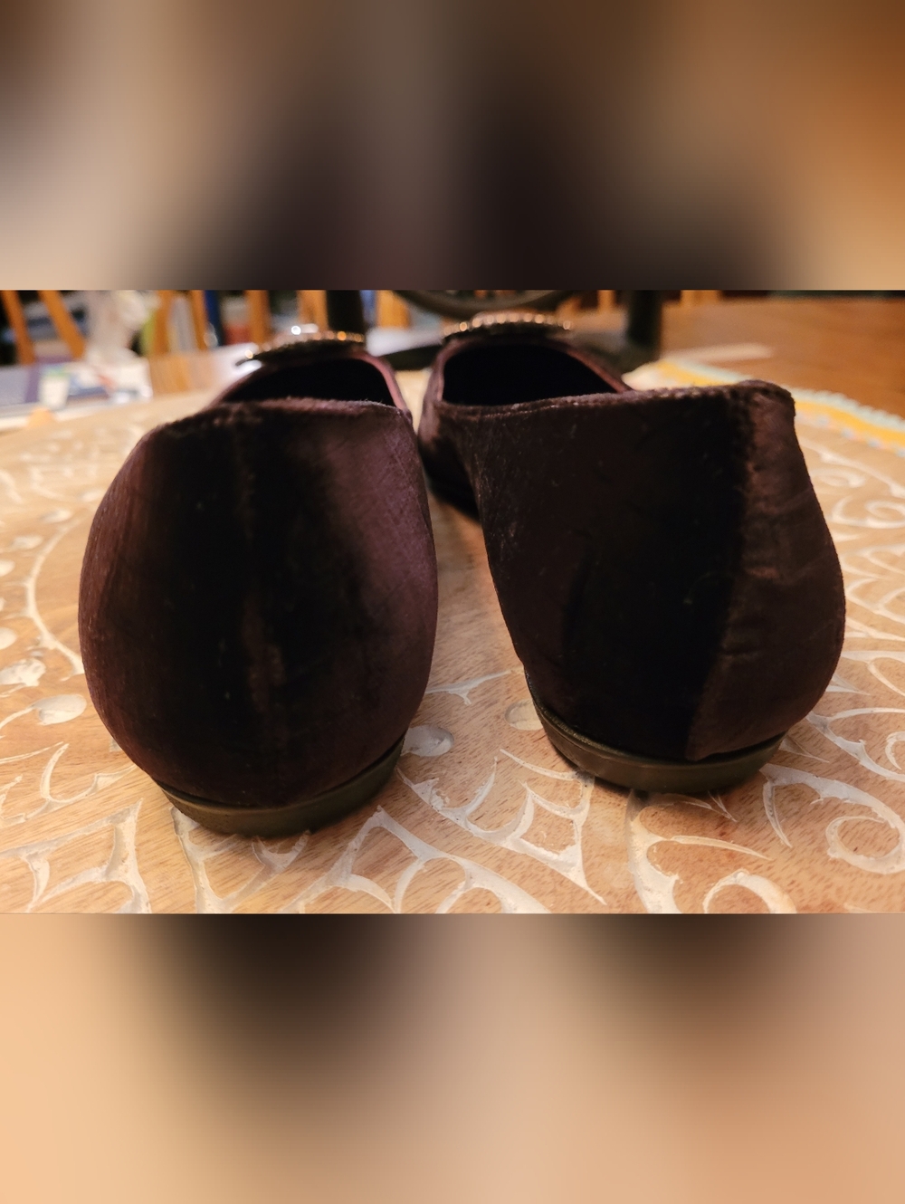 VIA SPIGA VELVET Ballet Flats SHOES GORGEOUS ITALY Y2K $189 Embellished 7.5 - Picture 8 of 10